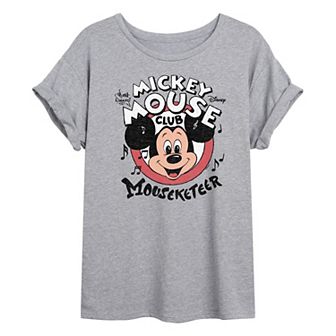 Juniors' Disney's Mickey Mouse Club Mouseketeer Oversized Tee