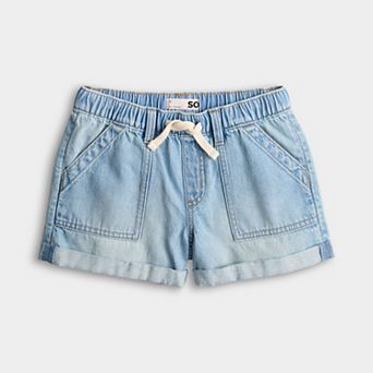 Girls 6-20 SO® Pull-On Drawstring Denim Shorts in Regular & Plus Size