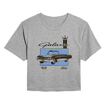 Juniors' Ford 1962 Galaxie Distressed Cropped Tee