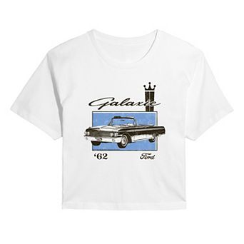 Juniors' Ford 1962 Galaxie Distressed Cropped Tee