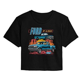 Juniors' Ford F-150 Desert Distressed Cropped Tee