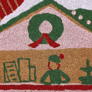 Hallmark Multi House Holiday Outdoor Coir Doormat