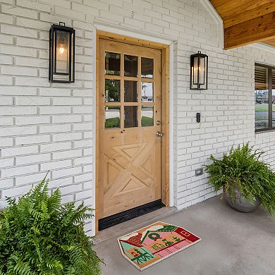 Hallmark Multi House Holiday Outdoor Coir Doormat