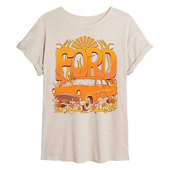 Juniors' Ford 1957 Ford Zodiac Mark II Retro Oversized Tee