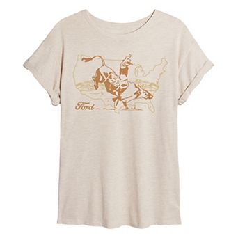 Juniors' Ford Western Rodeo Oversized Tee