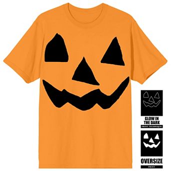 Men's Jack O'Lantern Halloween Pumpkin Glow in the Dark Graphic Tee