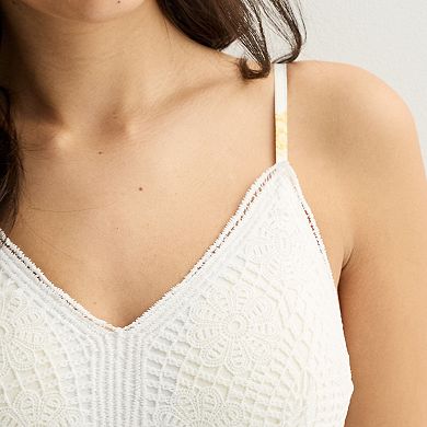 Juniors' madden girl Crochet Tier Maxi Dress