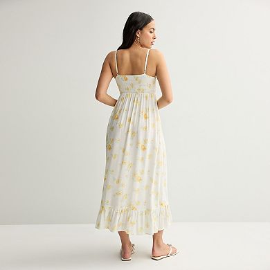 Juniors' madden girl Crochet Tier Maxi Dress