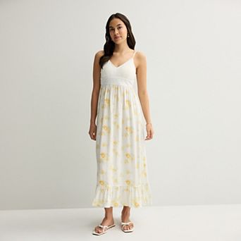 Juniors' madden girl Crochet Tier Maxi Dress