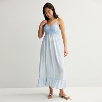 Juniors' madden girl Crochet Tier Maxi Dress