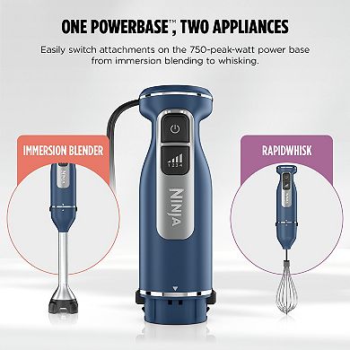 Ninja Power Duo Immersion Blender with Whisk & Blending Pitcher