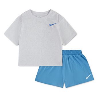 Girls 4-6x Nike Short Sleeve Boxy T-Shirt & Dri-FIT Swing Shorts 2 pc Set