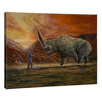Thomas Kinkade Star Wars: The Mandalorian ‘Mudhorn’ Gallery Wrapped Canvas 24" x 30" Wall Art