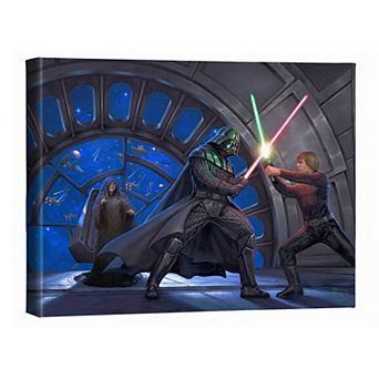 Thomas Kinkade Star Wars: Return of the Jedi ‘A Son’s Destiny’ Gallery Wrapped Canvas 24" x 30" Wall Art