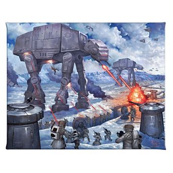 Thomas Kinkade Star Wars: The Empire Strikes Back ‘The Battle of Hoth’ Gallery Wrapped Canvas 24" x 30" Wall Art