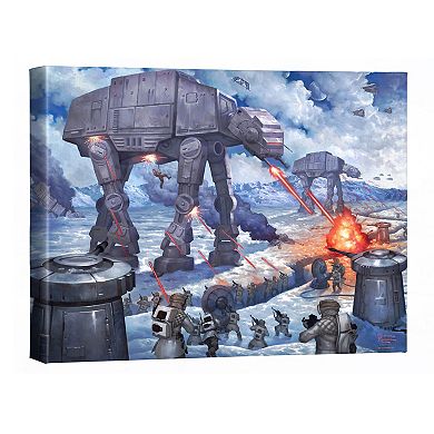 Thomas Kinkade Star Wars: The Empire Strikes Back ‘The Battle of Hoth’ Gallery Wrapped Canvas 24" x 30" Wall Art