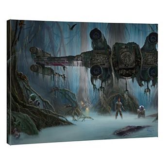 Thomas Kinkade Star Wars: The Empire Strikes Back ‘Do or Do Not’ Gallery Wrapped Canvas 24" x 30" Wall Art