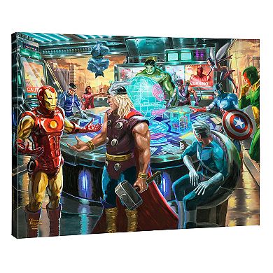 Thomas Kinkade Marvel’s The Avengers Gallery Wrapped Canvas 24" x 30" Wall Art