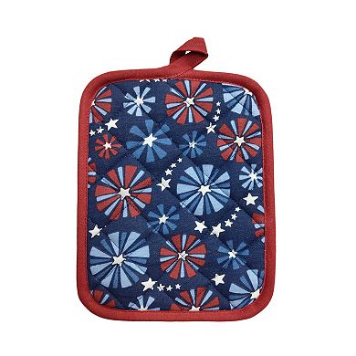 Americana 2-pc. Fireworks Oven Mitt & Pot Holder Set