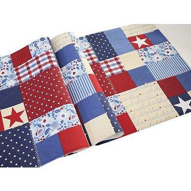 Celebrate Together Americana Faux Applique Table Runner 14" x 72"