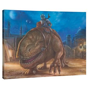 Thomas Kinkade Star Wars: The Mandalorian ‘Reckoning’ Gallery Wrapped Canvas 24" x 30" Wall Art