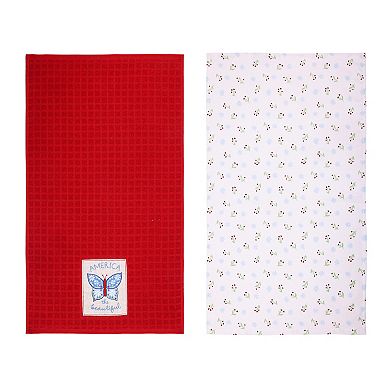 Americana 2-pk. Butterfly Patch Kitchen Towels
