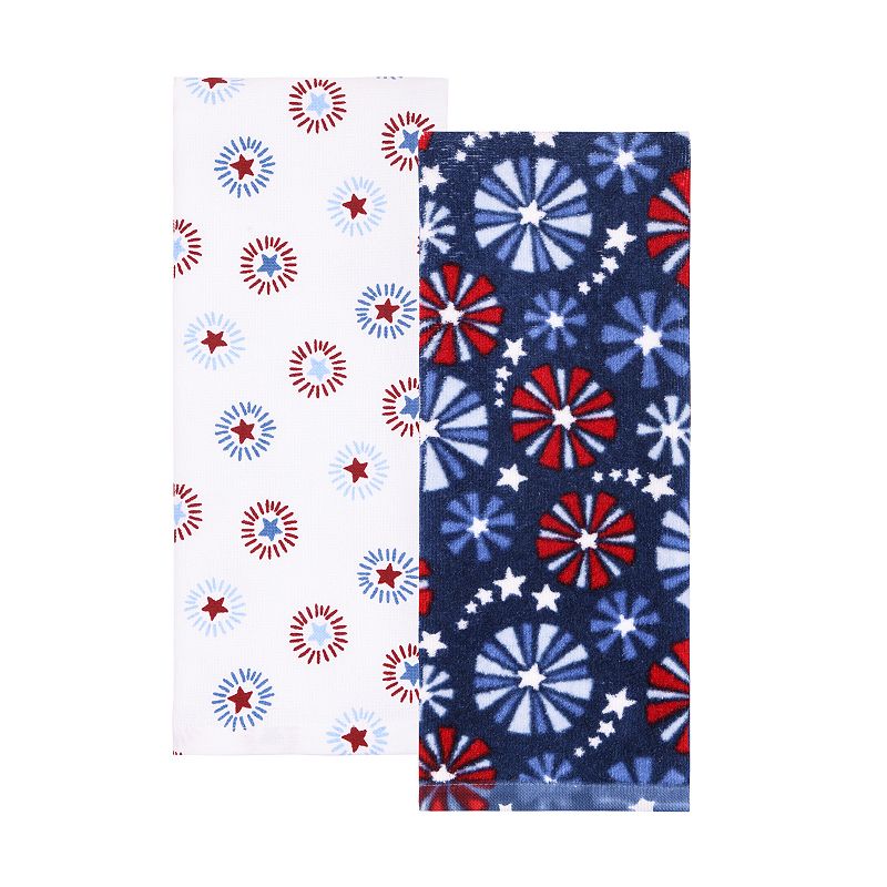 Celebrate Together™ Americana 2-pk. Fireworks Kitchen Towels, Blue