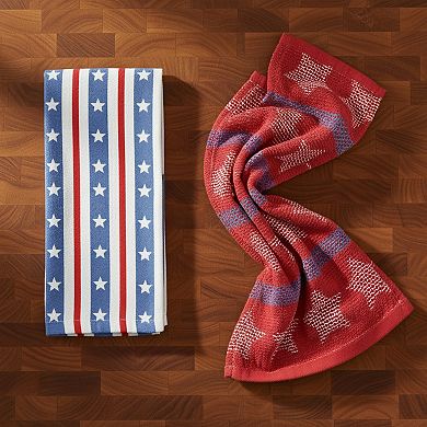 Celebrate Together Americana 2-Piece Star Stripe Kitchen Towel Set