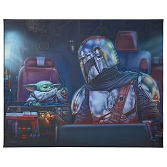 Thomas Kinkade Star Wars: The Mandalorian ‘2 For The Road’ Gallery Wrapped Canvas 24" x 30" Wall Art
