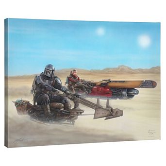 Thomas Kinkade Star Wars: The Mandalorian ‘Marshal’ Gallery Wrapped Canvas Wall Art