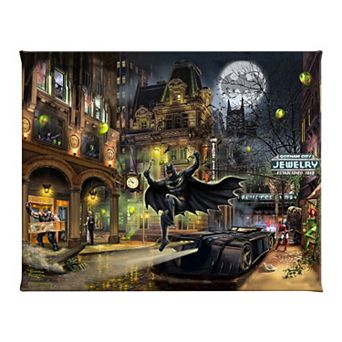 Thomas Kinkade DC Comics Batman ‘Gotham City’ Gallery Wrapped Canvas Wall Art