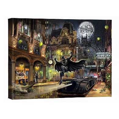 Thomas Kinkade DC Comics Batman ‘Gotham City’ Gallery Wrapped Canvas Wall Art