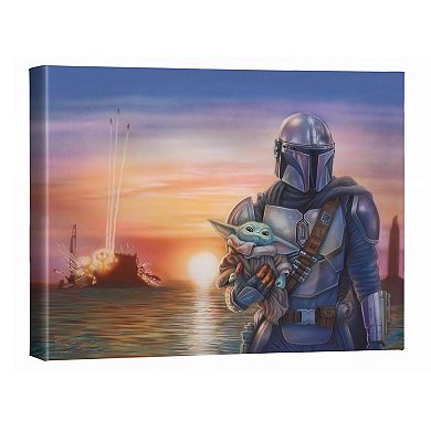 Thomas Kinkade Star Wars: The Mandalorian ‘New Directive’ Gallery Wrapped Canvas Wall Art