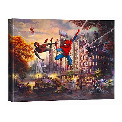 Thomas Kinkade Marvel's Spider-Man ‘Ultimate Alliance’ Gallery Wrapped Canvas Wall Art