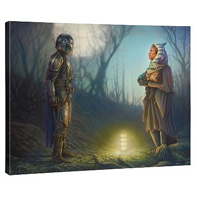 Thomas Kinkade Star Wars: The Mandalorian ‘Connection’ Gallery Wrapped Canvas Wall Art