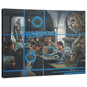 Thomas Kinkade Star Wars: The Mandalorian ‘Schooled’ Gallery Wrapped Canvas Wall Art