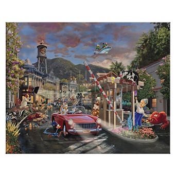 Thomas Kinkade Looney Tunes ‘Shenanigans’ Gallery Wrapped Canvas Wall Art