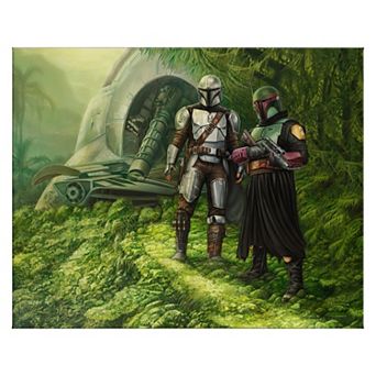 Thomas Kinkade Star Wars: The Mandalorian ‘Bros in Arms’ Gallery Wrapped Canvas Wall Art