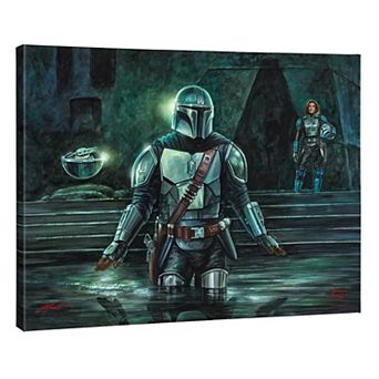 Thomas Kinkade Star Wars: The Mandalorian ‘The Way’ Gallery Wrapped Canvas Wall Art