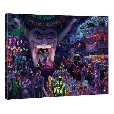 Thomas Kinkade DC Comics The Joker ‘Joker’s Ball’ Gallery Wrapped Canvas Wall Art
