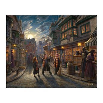 Thomas Kinkade Harry Potter ‘Diagon Alley’ Gallery Wrapped Canvas Wall Art
