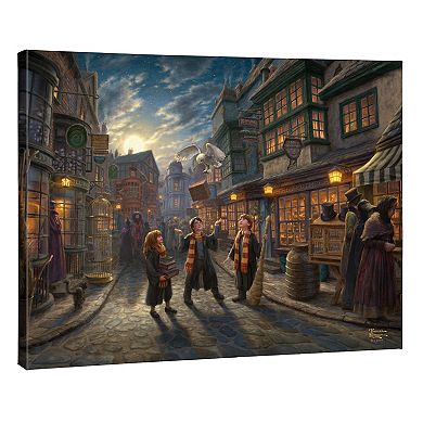 Thomas Kinkade Harry Potter ‘Diagon Alley’ Gallery Wrapped Canvas Wall Art
