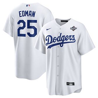 Men's Nike Tommy Edman White Los Angeles Dodgers 2025 World Series Home Replica Player Jersey