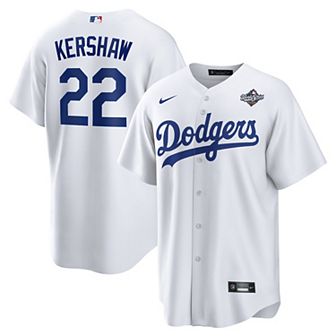 Men's Nike Clayton Kershaw White Los Angeles Dodgers 2025 World Series Home Replica Player Jersey