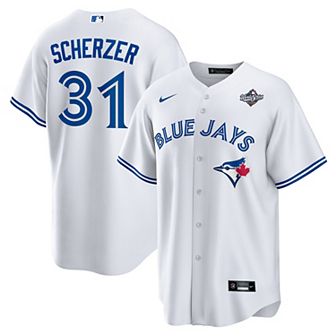Men's Nike Max Scherzer White Toronto Blue Jays 2025 World Series Home Replica Player Jersey