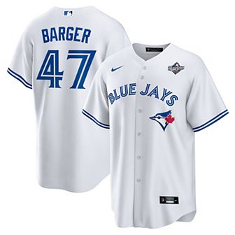 Men's Nike Addison Barger White Toronto Blue Jays 2025 World Series Home Replica Player Jersey