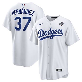 Men's Nike Teoscar Hernández White Los Angeles Dodgers 2025 World Series Home Replica Player Jersey
