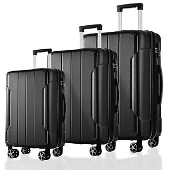 Merax Luggage Sets 3 pc Expandable Hard shell ABS Suitcases with Double Spinner