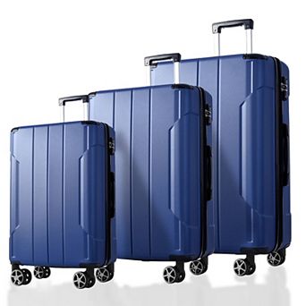 Merax Luggage Sets 3 pc Expandable Hard shell ABS Suitcases with Double Spinner
