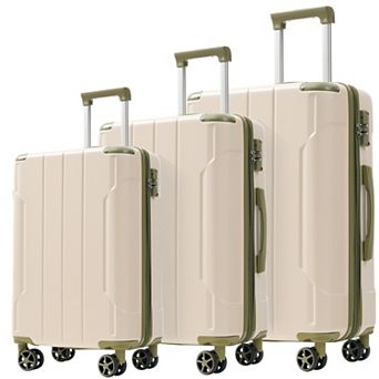 Merax Luggage Sets 3 pc Expandable Hard shell ABS Suitcases with Double Spinner